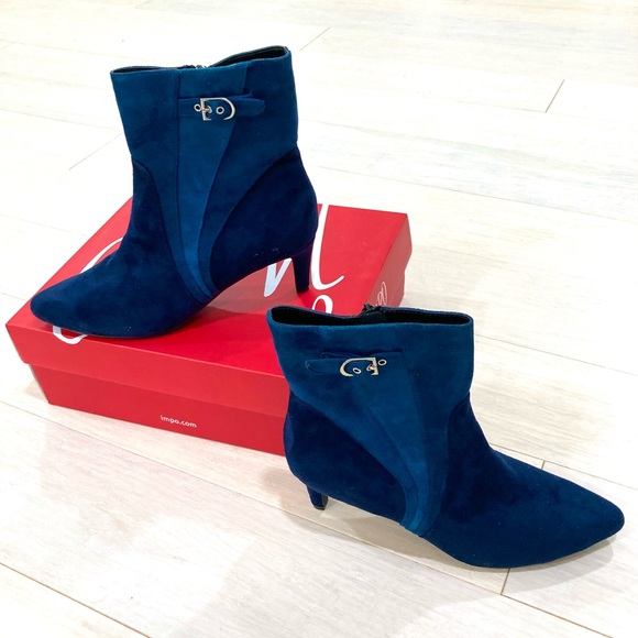 Blue Suede Bootie. - Picture 1 of 10